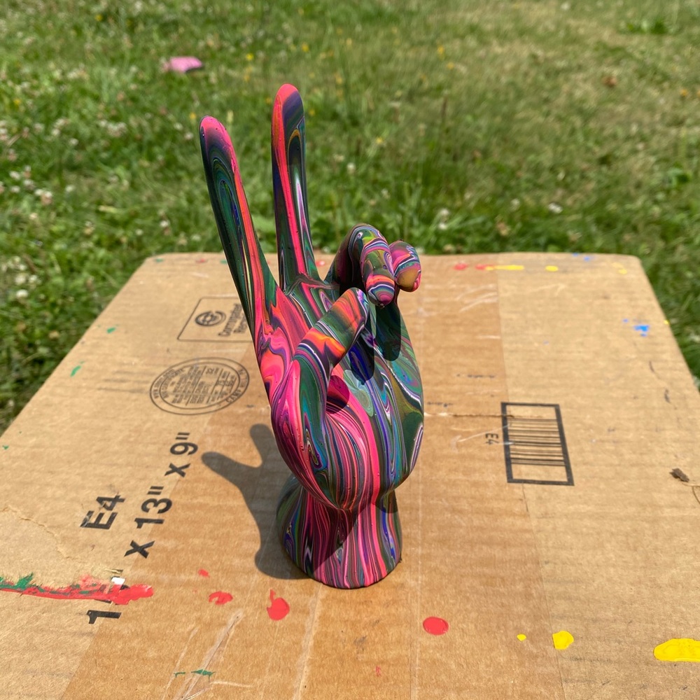 Painted hand